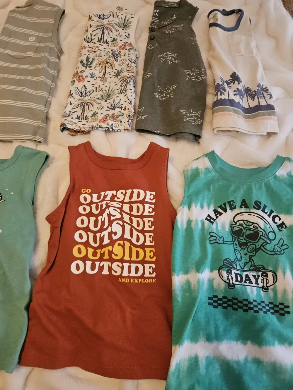10 Shirt Bundle - 2T tank tops from Carters, Oskosh, and Little Planet